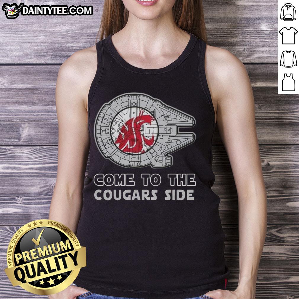 Pretty Star Wars tank top featuring Washington State Cougars design, perfect for fans and casual wear.