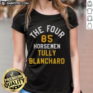 Pretty Tully Blanchard The Horsemen 85 Ladies Tee featuring Tully Blanchard's iconic wrestling design.