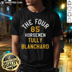 Pretty Tully Blanchard The Horsemen 85 T-shirt featuring Tully Blanchard in a classic wrestling design.