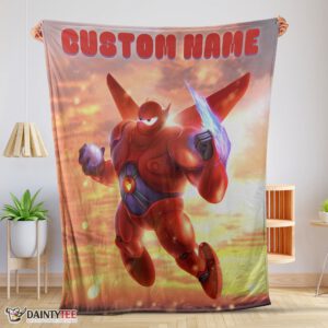 Top Disney Cartoon Big Hero 6 Red Baymax Blanket