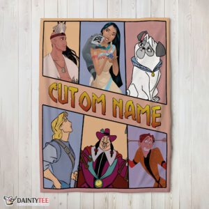 Top Disney Pocahontas Meeko Percy John Smith Blanket Fleece Customized Blanket