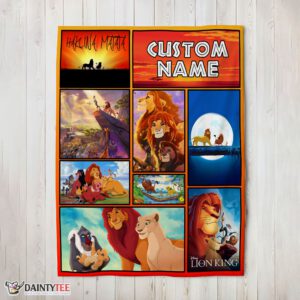 Top Disney Simba Mufasa Timon Pumbaa The Lion King Collage Blanket Fleece Customized Blanket