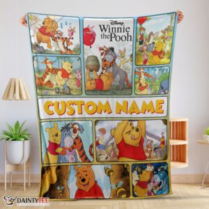 Top Disney Winnie The Pooh With Friends Blanket Fleece Customized Blanket