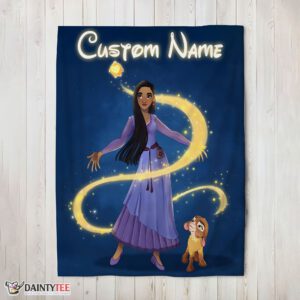 Top Disney Wish Asha Princess Star Valentino Blanket Fleece Customized Blanket