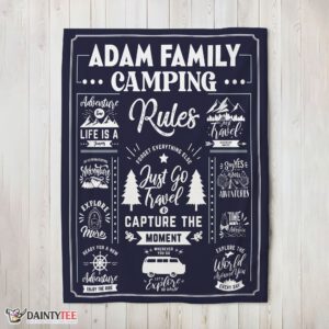 Top Family Camping Rulers Capture The Moment Blanket Fleece Customized Blanket