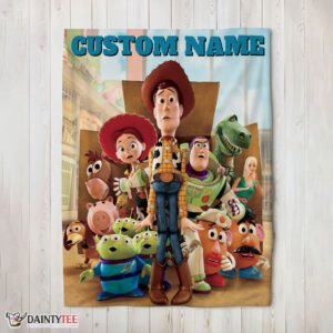 Top Pixar Toy Story Character Woody With Friends Blanket Fleece Customized Blanket