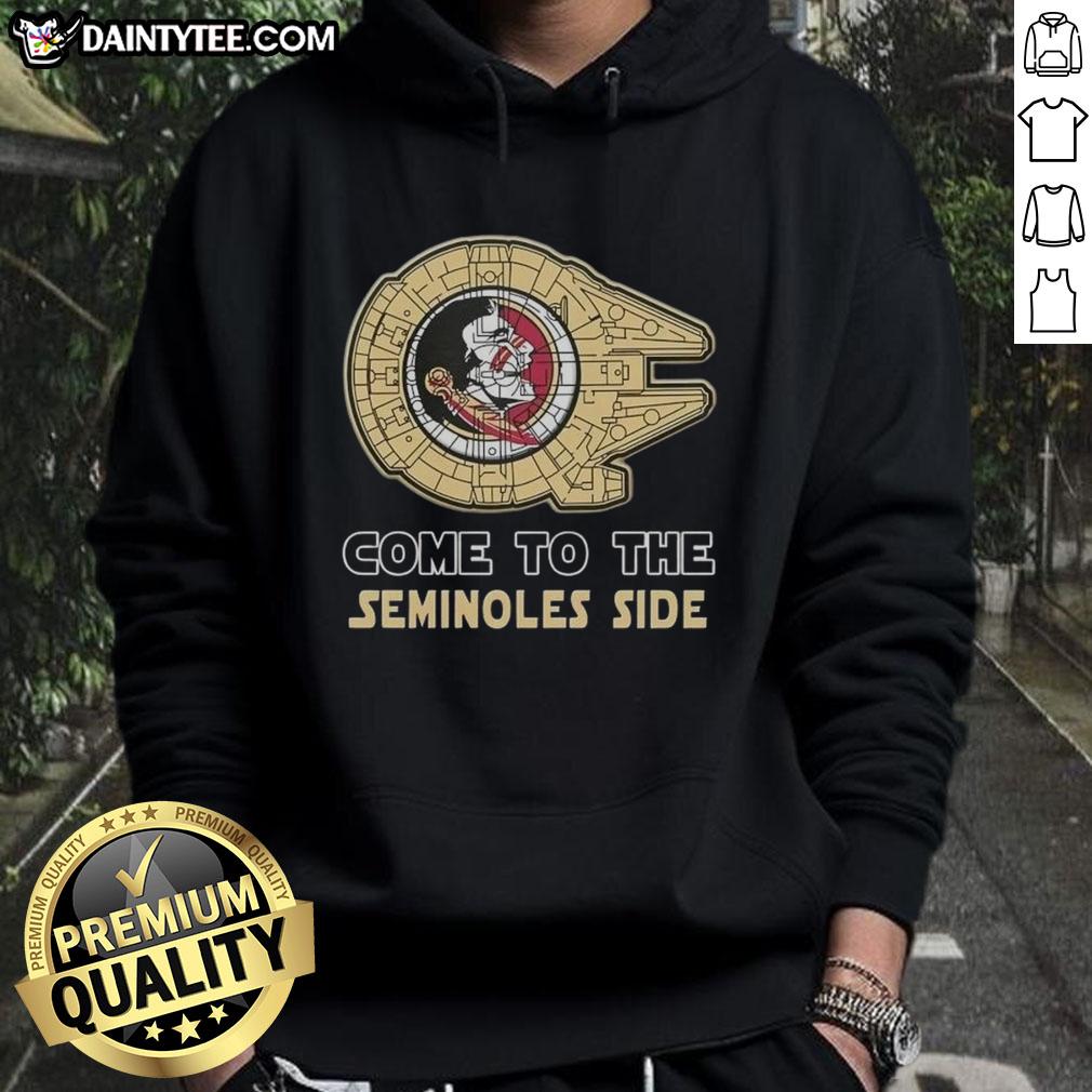 Top Star Wars Come To The Florida State Seminoles Side Hoodie featuring iconic designs for fans and stylish comfort.
