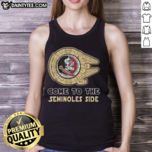 Top Star Wars Come To The Florida State Seminoles Side Tank Top featuring vibrant graphic design and comfortable fit.