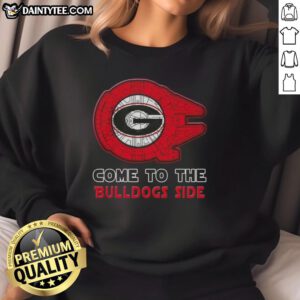 Top Star Wars Come to the Georgia Bulldogs Side Sweatshirt featuring a unique design for fans of both franchises.