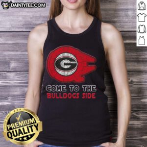 Georgia Bulldogs tank top featuring top Star Wars designs, perfect for fans and summer sports wear.