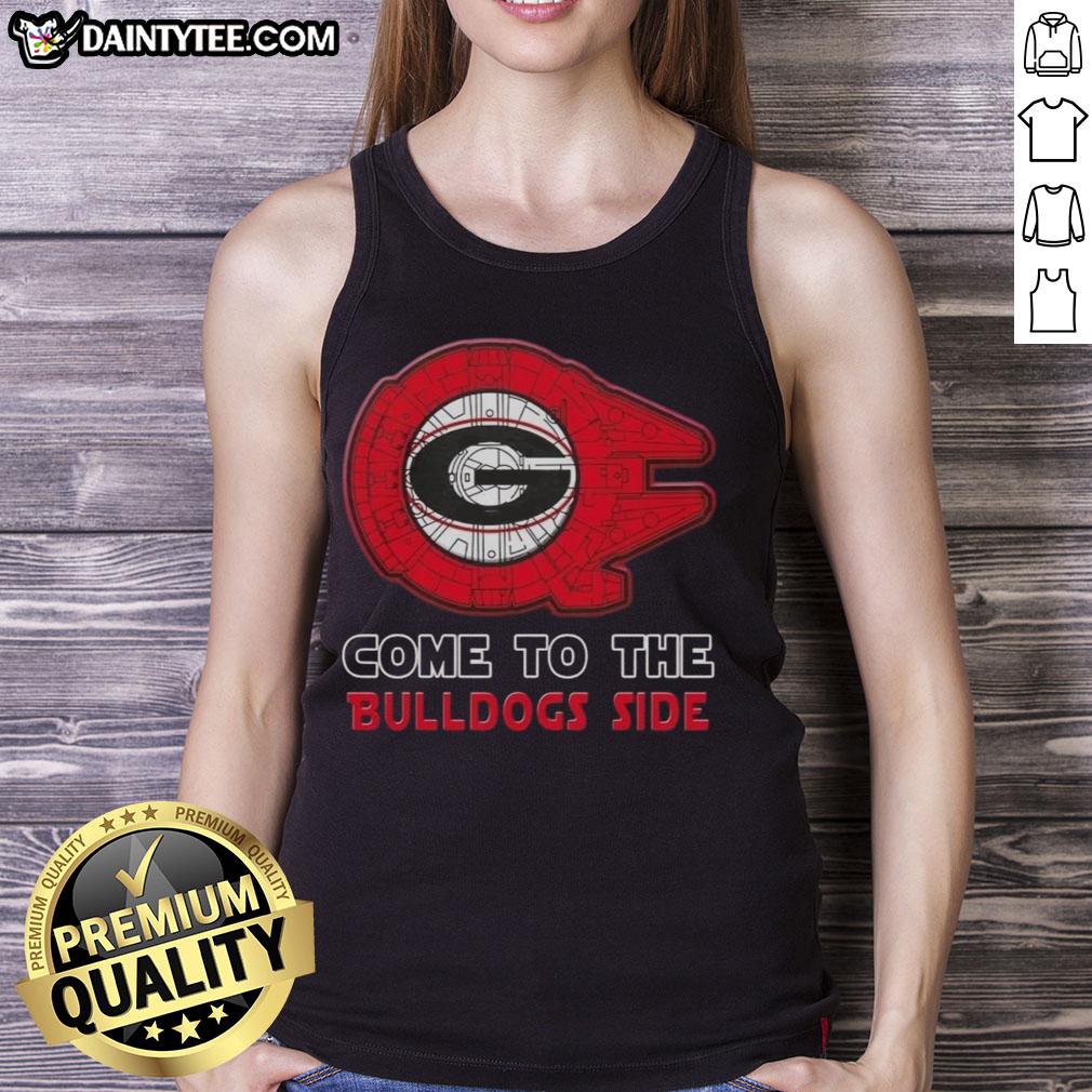 Georgia Bulldogs tank top featuring top Star Wars designs, perfect for fans and summer sports wear.