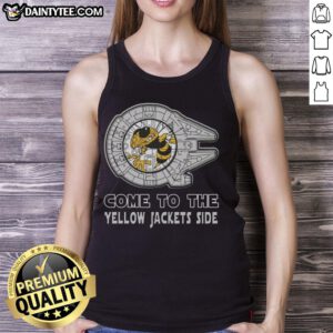 Top Star Wars Come to the Georgia Tech Yellow Jackets Side Tank Top featuring vibrant graphics and a stylish design.