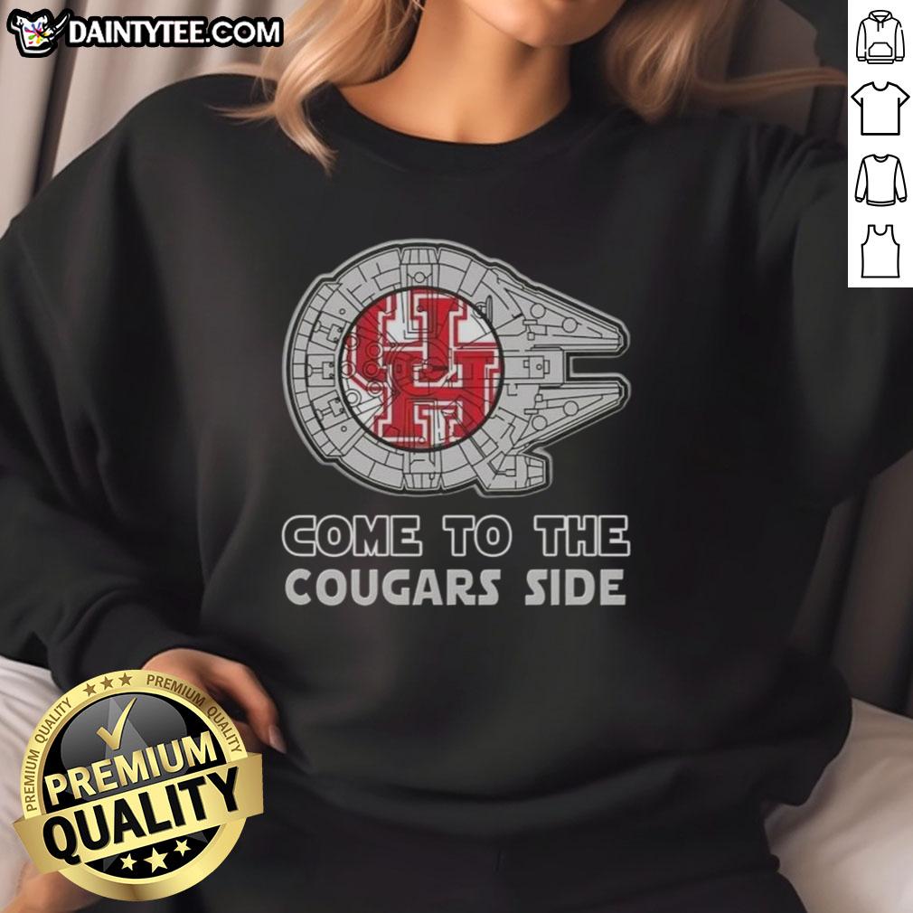 Stylish Top Star Wars Come to the Houston Cougars Side Sweatshirt featuring a vibrant design for fans and comfort.