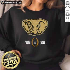 Alt Text: Awesome Alabama Crimson Tide NCAA College Football Playoff 2025-2026 sweatshirt featuring Big Al mascot logo.