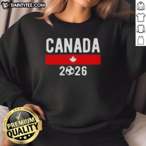 Classic Canadian soccer fan sweatshirt featuring a stylish design for Awesome Canada 2026, perfect for game day.