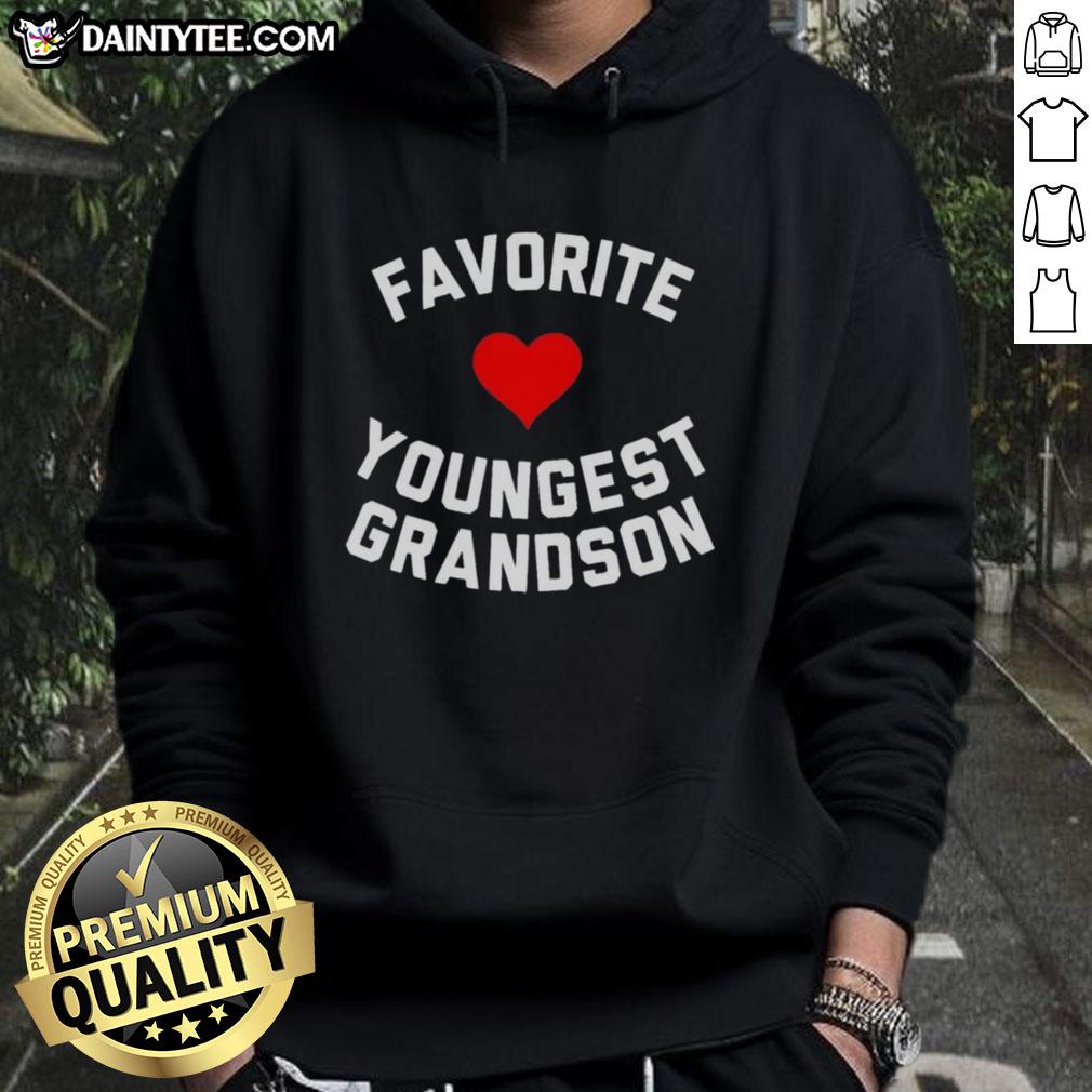Youngest grandson wearing an awesome heart hoodie, showcasing love and style for grandparents. Perfect family gift!