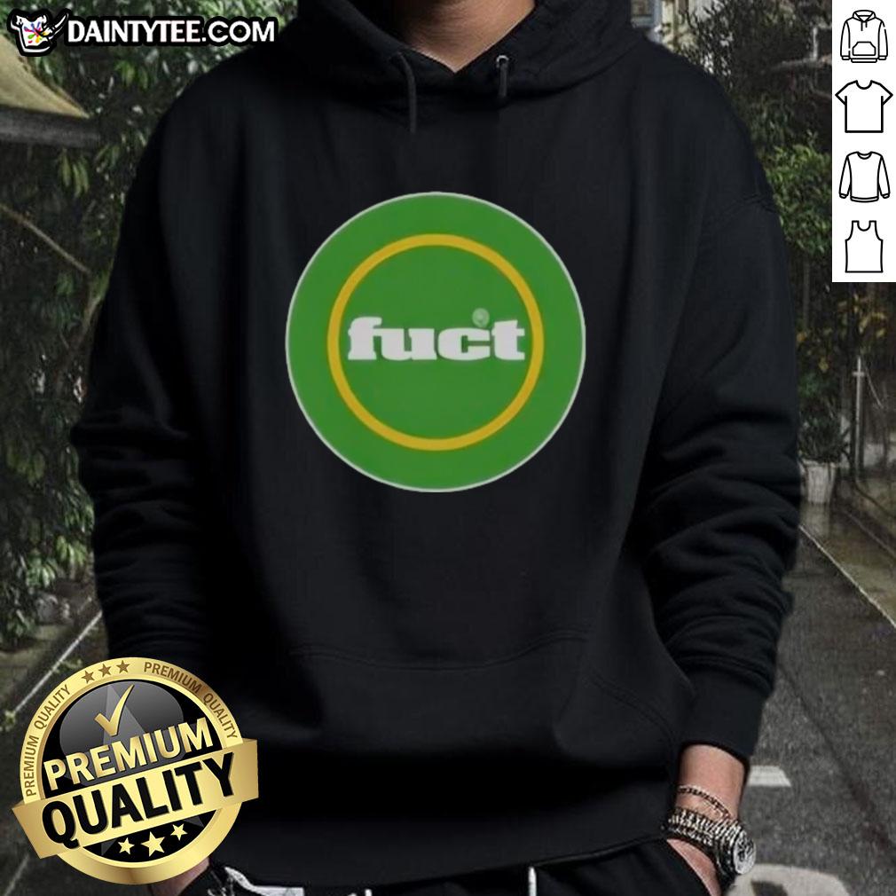 Awesome Fuct Circle Logo Hoodie featuring a bold graphic design on a stylish black sweatshirt.