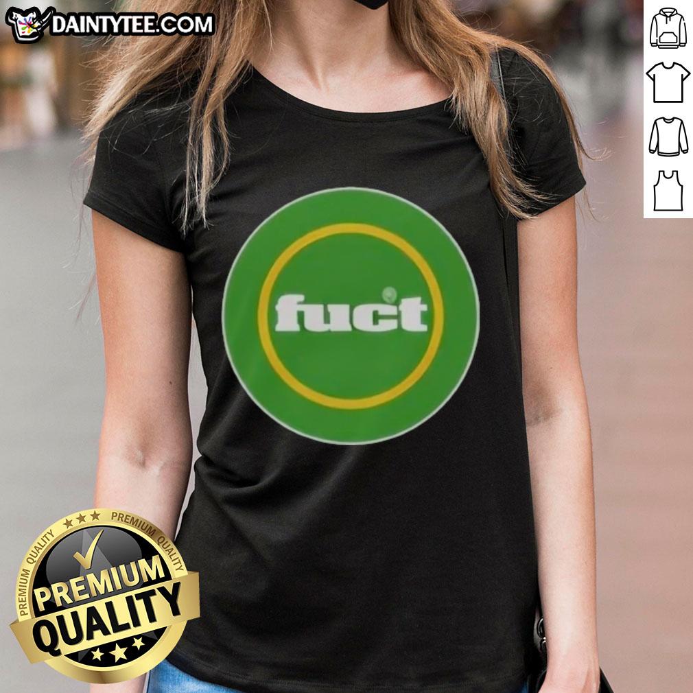 Alt Text: Awesome Fuct Circle Logo Ladies Tee featuring vibrant design and comfortable fit for stylish casual wear.