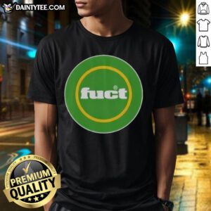 Awesome Fuct Circle Logo T-Shirt featuring a bold graphic design on a stylish black tee for casual wear.