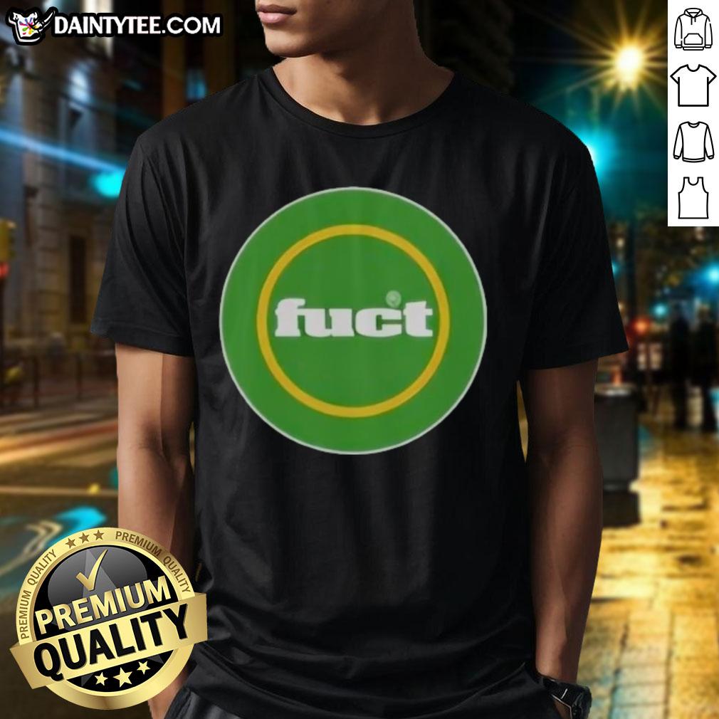 Awesome Fuct Circle Logo T-Shirt featuring a bold graphic design on a stylish black tee for casual wear.