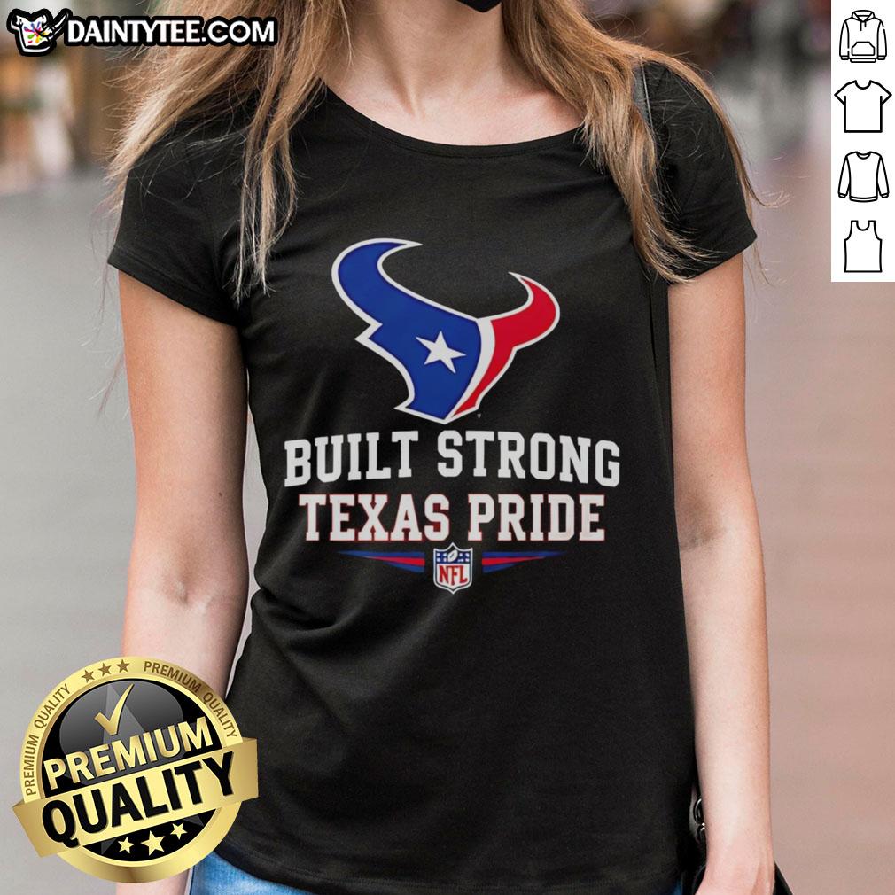 Awesome Houston Texans football ladies tee showcasing strong Texas pride with vibrant team colors and logo.