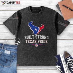 Alt Text: Awesome Houston Texans football washed t-shirt showcasing strong Texas pride in vibrant team colors.