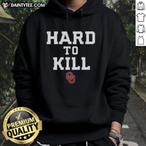 Awesome Oklahoma Sooners Football Hard To Kill Logo Hoodie in crimson with bold team logo for fans and athletes.