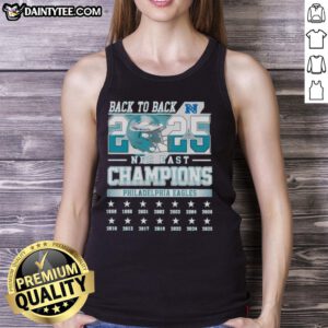 Awesome Philadelphia Eagles Football NFC East Champions Back to Back 2025 tank top featuring team logo and vibrant design.