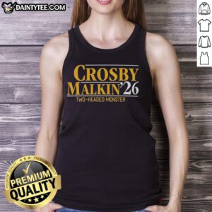 Awesome Sidney Crosby and Evgeni Malkin Pittsburgh Steelers tank top featuring the dynamic duo in a bold design.