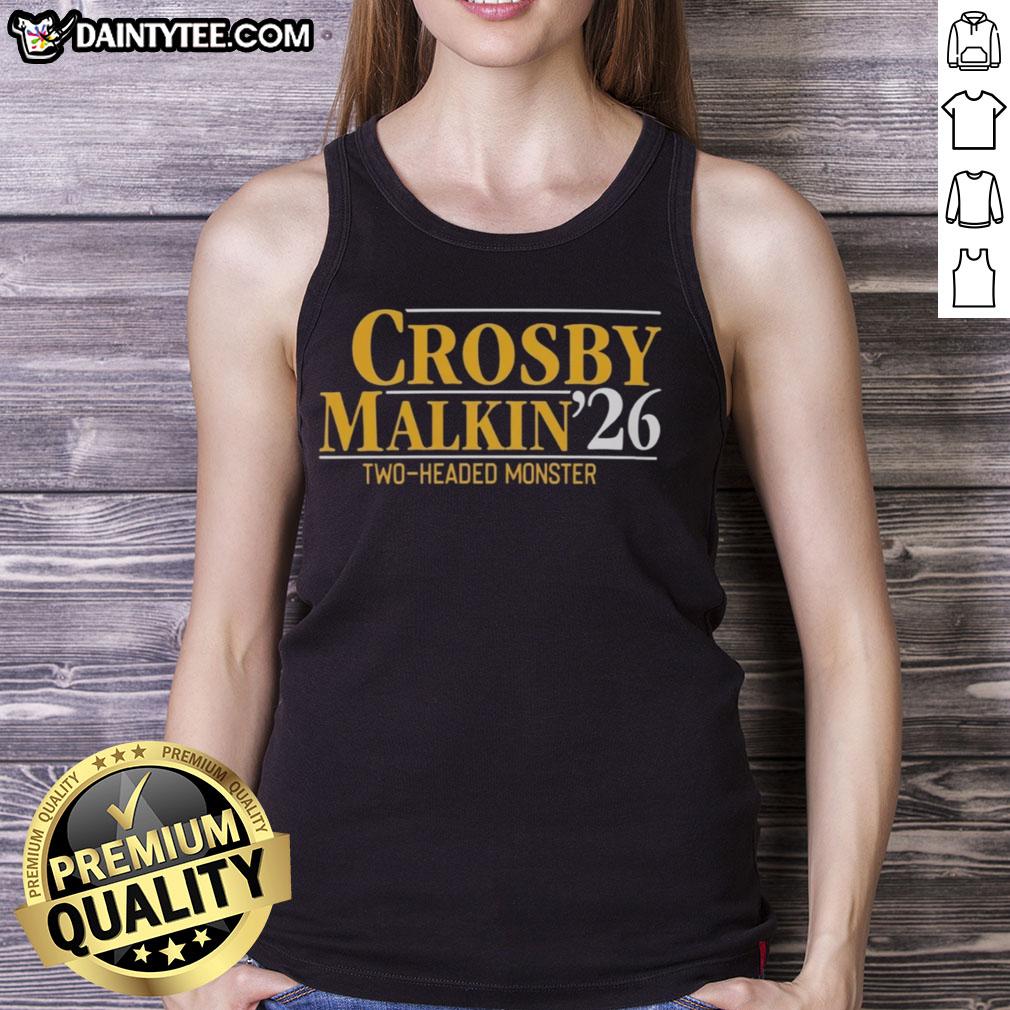 Awesome Sidney Crosby and Evgeni Malkin Pittsburgh Steelers tank top featuring the dynamic duo in a bold design.