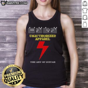 Awesome Unauthorized Apparel The Art of Guitar Tank Top featuring a vibrant guitar design, perfect for music lovers.