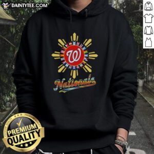 Awesome Washington Nationals X Hispanic hoodie featuring vibrant colors and unique design celebrating baseball culture.