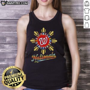 Awesome Washington Nationals X Hispanic tank top featuring vibrant colors and stylish design for baseball fans.