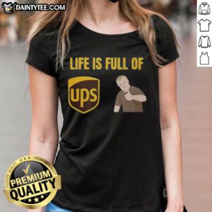 Alt Text: Funny Life is Full of Ups and Downs Ladies Tee featuring a playful graphic design, perfect for casual wear.