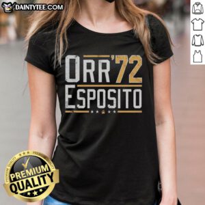 Funny Orr Esposito 72 Ladies Tee featuring a playful design, perfect for casual outings and fans of unique graphic tees.