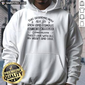 Alt Text: Funny hoodie design featuring a grandma's love for her priceless grandchildren, perfect for family gatherings.