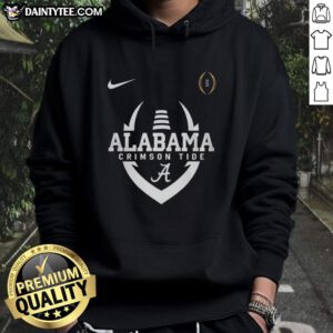Alt Text: Alabama Crimson Tide College Football Playoff 2026 logo hoodie featuring team colors and design.