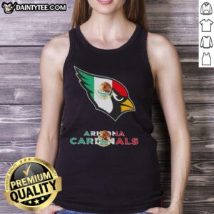 Good Arizona Cardinals football tank top featuring a vibrant Mexican flag logo design for fans.