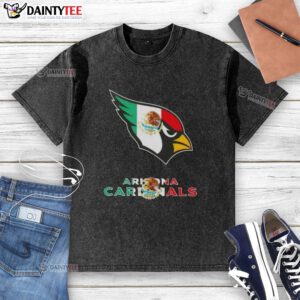 Good Arizona Cardinals football t-shirt featuring a Mexican flag logo, perfect for fans and collectors.