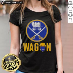 Good Buffalo Sabres Wagon Logo Ladies Tee featuring vibrant team colors and stylish design for female fans.
