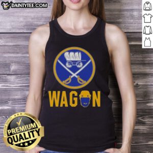 Good Buffalo Sabres wagon logo tank top featuring vibrant team colors and bold graphics for fans.