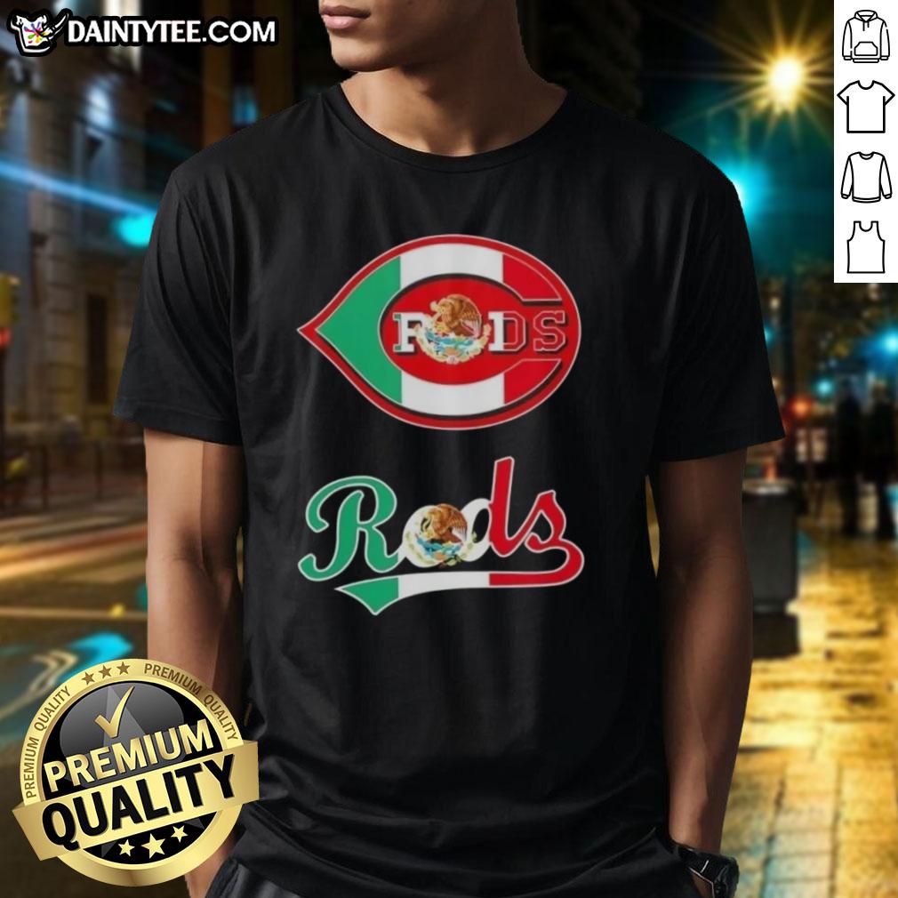Good Cincinnati Reds Baseball X Mexican Flag T-Shirt featuring vibrant colors and team logo, perfect for baseball fans.