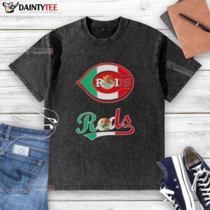 Good Cincinnati Reds baseball t-shirt featuring a vibrant Mexican flag design, perfect for fans and stylish wear.