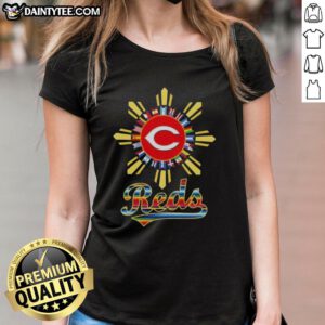 Good Cincinnati Reds X Hispanic Ladies Tee featuring vibrant colors and a stylish design for baseball fans.