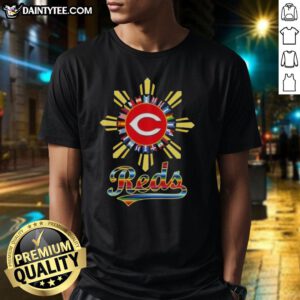 Good Cincinnati Reds X Hispanic T-Shirt featuring vibrant design celebrating baseball and Hispanic heritage.