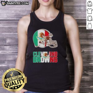 Good Cleveland Browns Football tank top featuring Mexican flag logo, perfect for fans celebrating team spirit.
