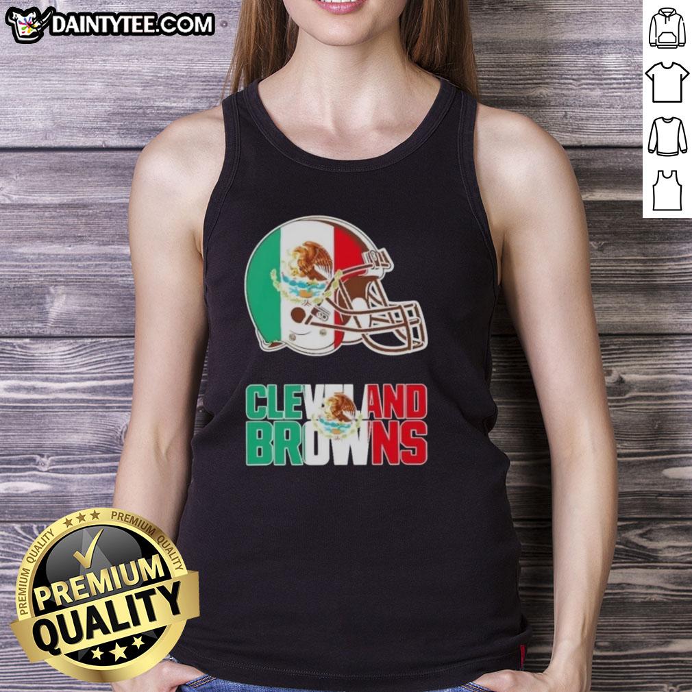 Good Cleveland Browns Football tank top featuring Mexican flag logo, perfect for fans celebrating team spirit.