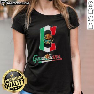 Good Cleveland Guardians baseball ladies tee featuring a vibrant Mexican flag design, perfect for fans and style.