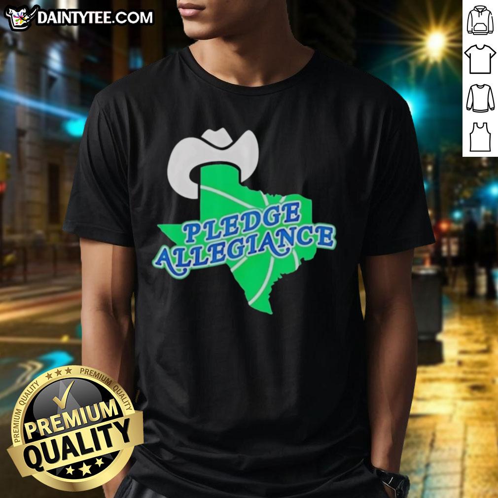 Good Dallas Mavericks Pledge Allegiance T-Shirt featuring team colors and logo, perfect for fans and game day attire.