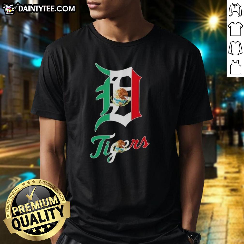 Good Detroit Tigers Baseball X Mexican Flag T-Shirt showcasing a vibrant design perfect for fans and cultural pride.